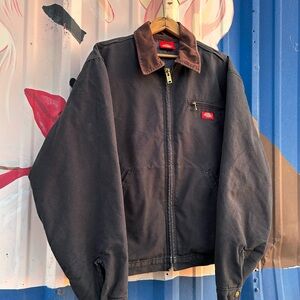 Vintage Dickies Black Faded Brown Collar Blanket Interior Size X-Large Men’s